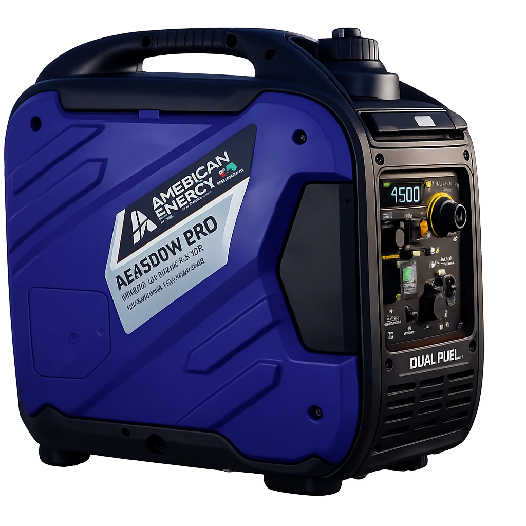 Generador portátil American Energy AE4500W PRO Dual Fuel para respaldo eléctrico residencial y emergencias