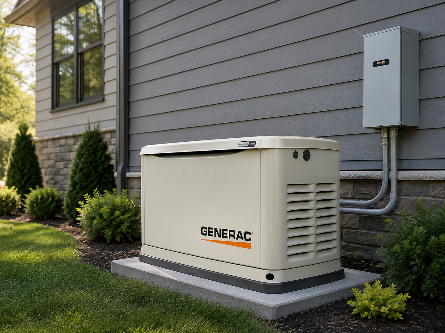 Generador Generac Guardian instalado en una residencia de Monterrey